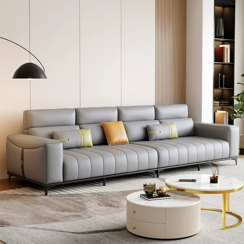 Luxury Charging  Sofas Bed U Shaped Sectional Furniture 7 Seat Modern European Fabric Living Room Sofas Set