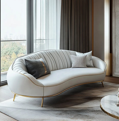 Luxury Modern Hotel Sofa Sets Genuine Leather Velvet Material for Hotel Lobby Furniture Living Rooms or Apartment Furniture