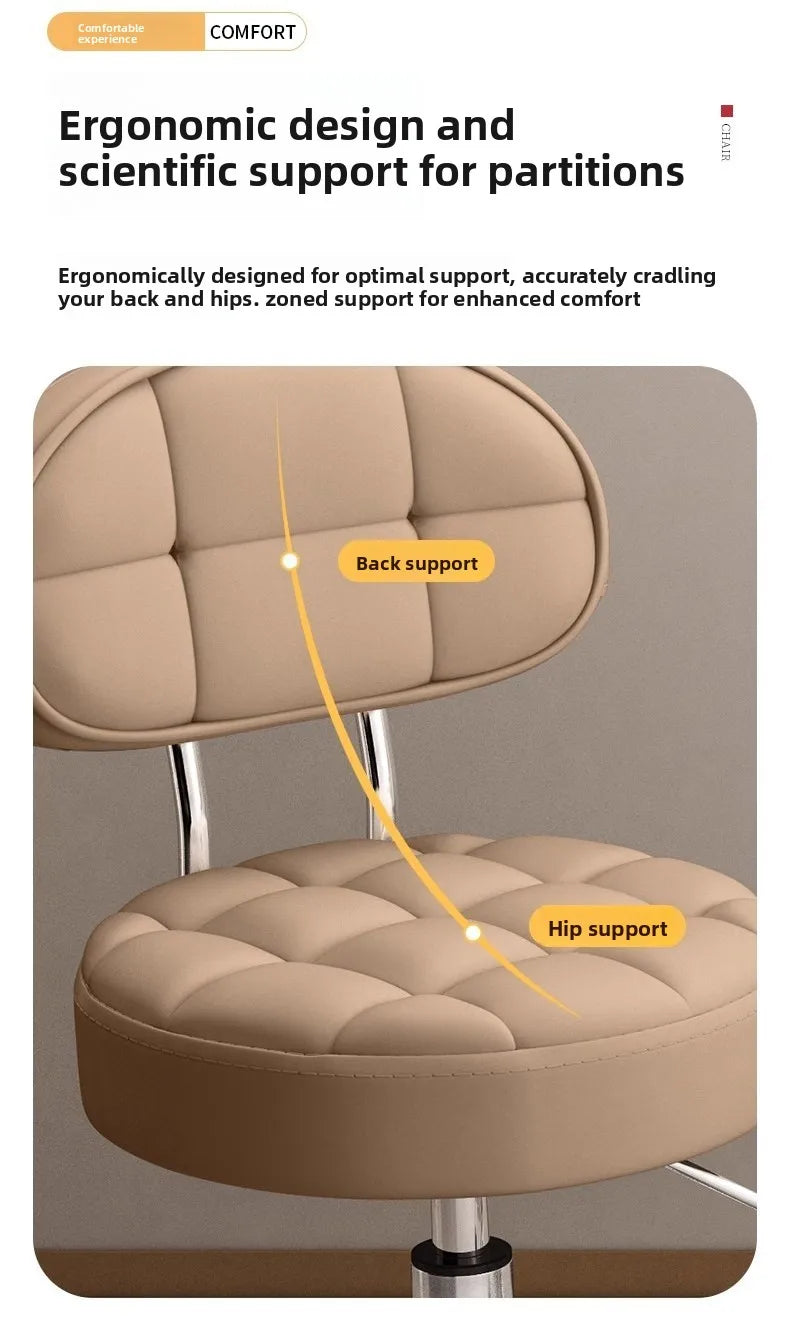 Big work stool hair cutting chair rotating lifting round stool pulley hair salon special beauty stool