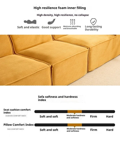 Vacuum compression sofa tofu block combination modern simple living room small apartment retro cross-border fabric furniture