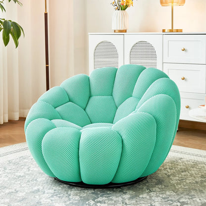 Modern Pumpkin Chair Luxury Bubble Sofa Single Lounge Seat Lazy Recliner for Bedroom Balcony Living Room Aesthetic Accent