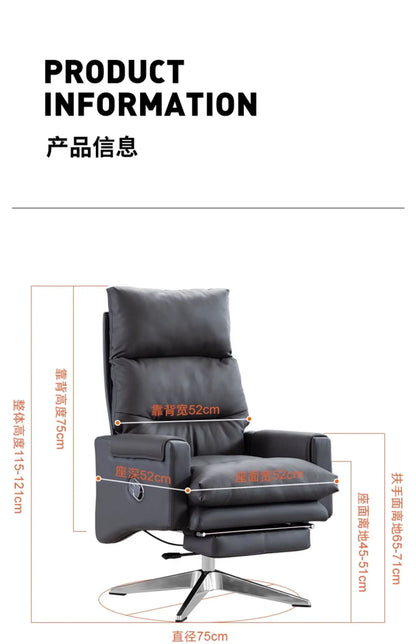 Armchair Ergonomic Office Chairs Meeting Boss Modern Recliner Office Chair Swivel Adjustable Office Furniture Silla Oficina LLOC