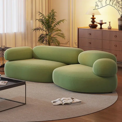 Internet celebrity fabric sofa small cobblestone sofa combination, modern simple creative leisure