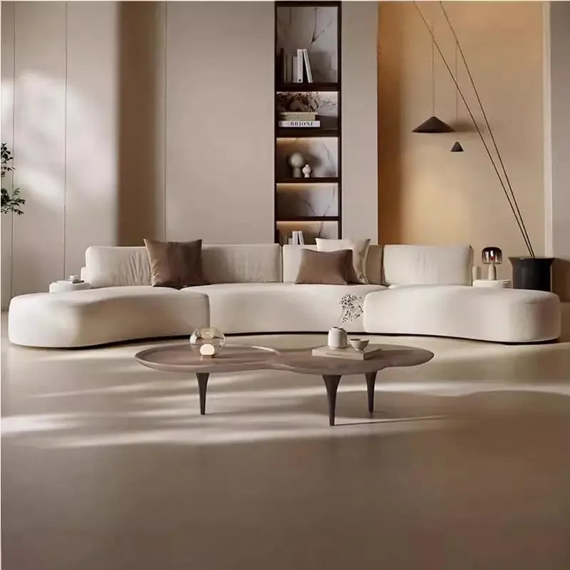 Italian minimalist special-shaped curved fabric sofa villa club small apartment living room home simple SOFA