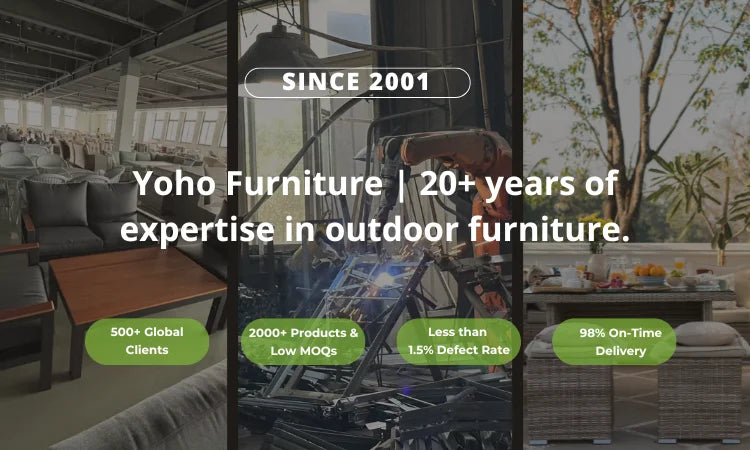 Aluminium Outdoor Patio Garden Furniture Set Conversation Set with Metal Sofa for Outdoor Leisure