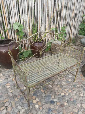 Foreign trade tail order clearance picking up leaks European backrest double chair outdoor courtyard leisure balcony bench park