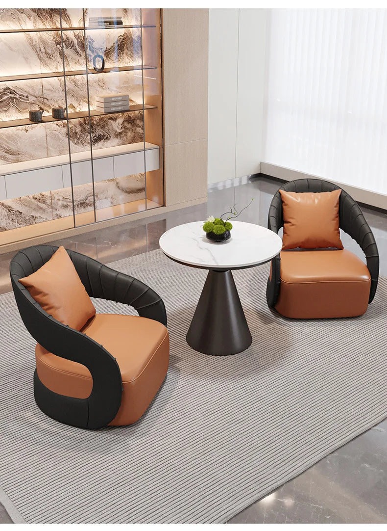 YJQ Business Negotiation Table and Chair Set for Sales Office, Hotel Lobby Reception, Guest Reception, and Rest Area Sofa