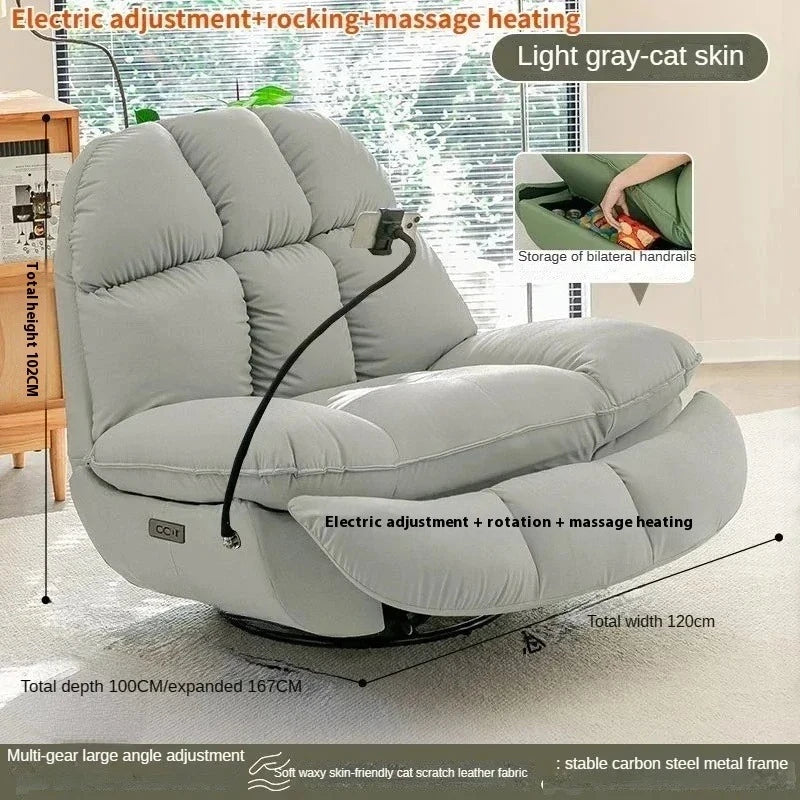 Lazy Sofa First-class Leisure Sofa Electric Intelligent Multifunctional Living Room Single Person Sofa Can Sleep and Lie Down