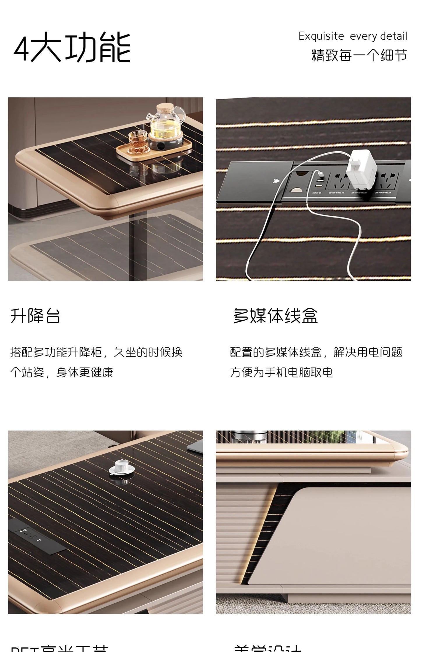 Lift luxury boss table Minimalist Modern Leadership Office Furniture Manager computer desks escritorios de computadora furniture