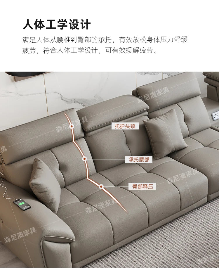 Modern Minimalist Sofa Leather Recliner Corner Living Room Sofa Relaxing Comfortable Muebles Para Habitacion Home Accessories