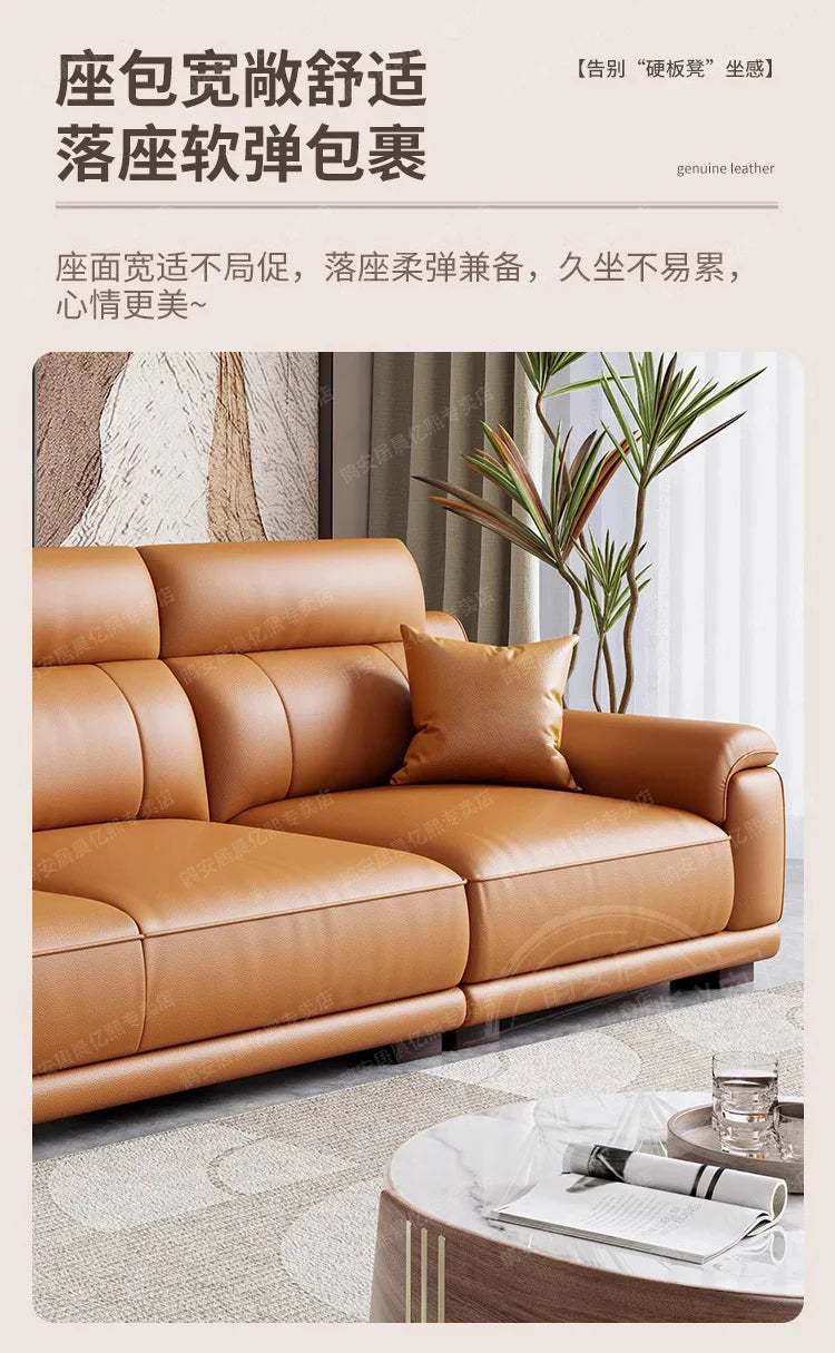 New European-style simple leather sofa wedding room new house light luxury small apartment high-end leather sofa straight row