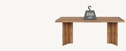 63-inch Dining Table for 4-6, Farmhouse Kitchen Table with Large Tabletop, Rectangular Eating Table for Dining Room, Living Room