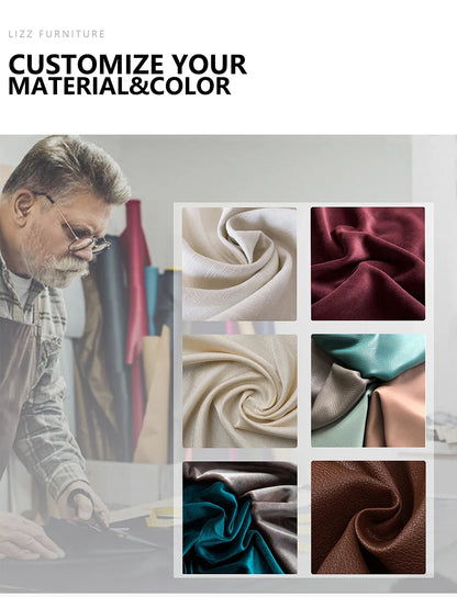 Modern Design Leather Couch Sectional Living Room Sofa Set Furniture with LED