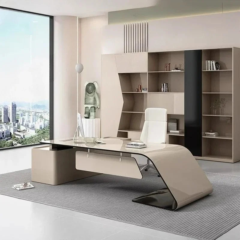Luxury European Office Desk Wooden Study Computer Gaming Standing Office Desk Bedroom Conference Design Ufficio Home Furniture