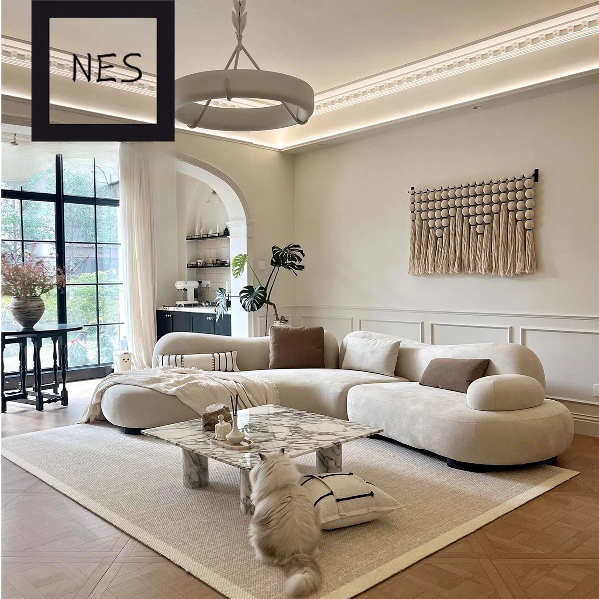 Aesthetics Designer Sofa Unusual Light Luxury Adult Trendy Room Decor Sofas Curved Lounge Comfortable Muebles Home Furniture