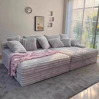 Luxury Compressed Memory Foam Sofa Set Chenier Fabric Sofa Apartment Hotel Villa Vacuum Packaging Convenient Life