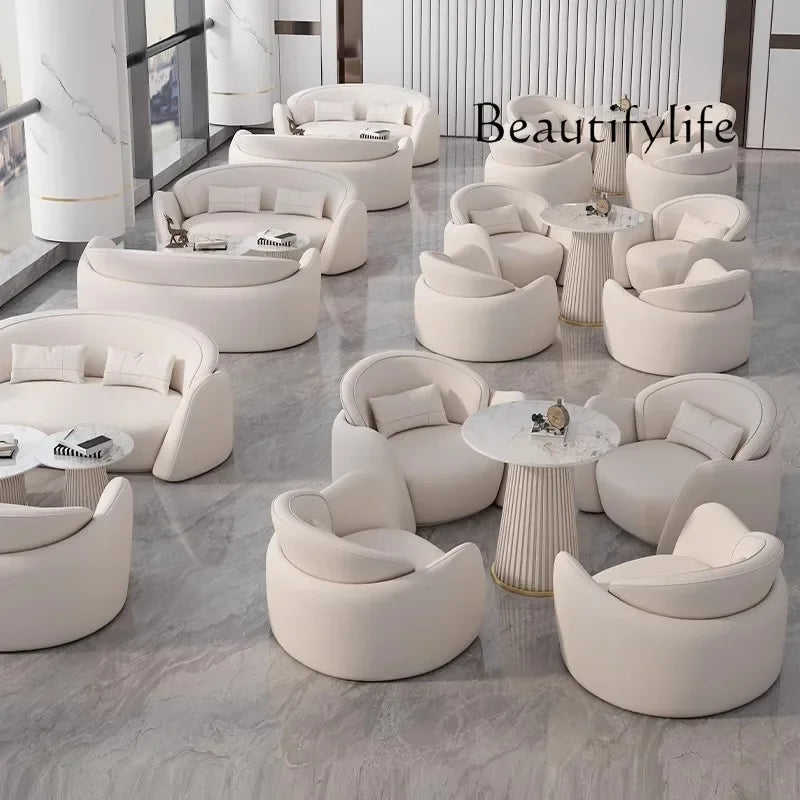 Hotel office negotiation sofa table and chair leisure reception sofa chair