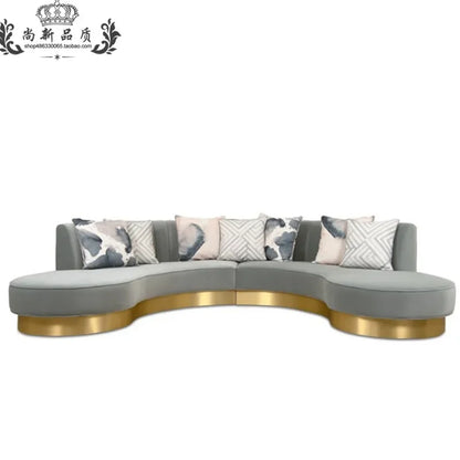 Modern light luxury curved sofa beauty salon reception living room clothing store designer furniture special-shaped sofa