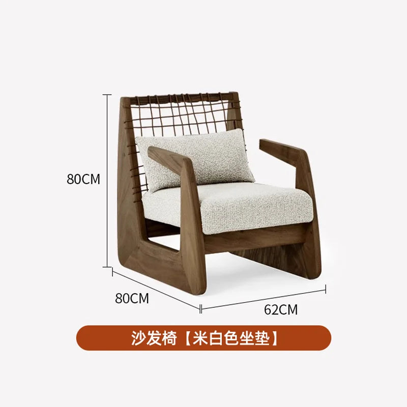 Salon Balcony Living Room Chairs Relax Modern Individual Wooden Living Room Chairs Comfortable Lazy Sillon Postmodern Furniture