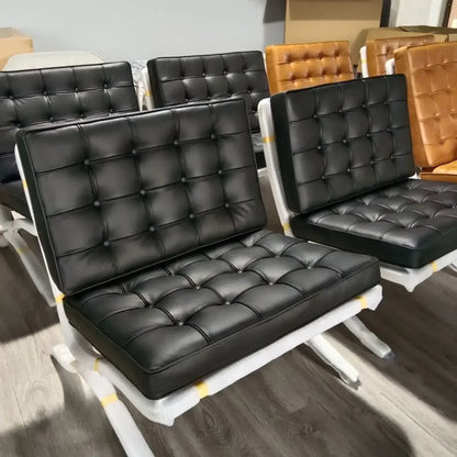 Chair Minimalist Leather Small Apartment Living Room Balcony Lounge Chair Modern Light Luxury Single Sofa Leisure