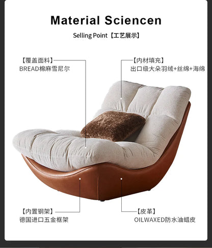 Italian living room creative single chair Nordic small apartment backrest sofa chair