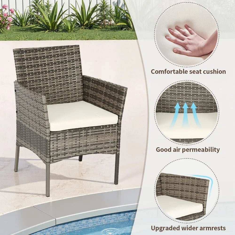 outdoor patio furniture set wicker patio set pe rattan furniture bistro set for outdoor indoor use with loveseats coffee table,