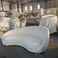 Simple Style Wedding Sofa for Bride and Groom Hot Selling Events Velvet Sofa