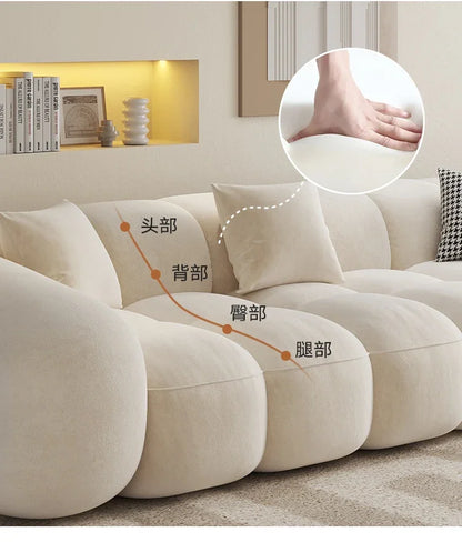 Designer Luxury Living Room Sofas House Nordic Family Elegant Relaxing Sofa Economic Apartment Minimalist Divano Hotel Furniture