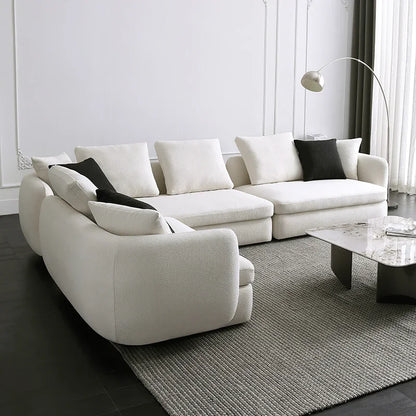 Italian Minimalist Fabric Sofa Detachable and Washable Living Room Modern Minimalist Combination Small Apartment High profile