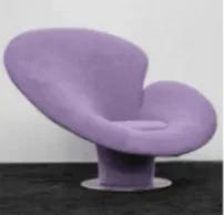 Modern designer special-shaped fiberglass, hotel light luxury art leisure petal single reclinerAA