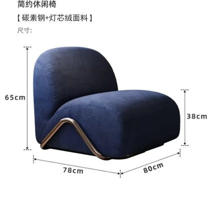 Medieval Chaise Lounge Single Sofa Chair Leisure Chair with Backrest for Living Room Hotel Homestay Reception Area Modern Home