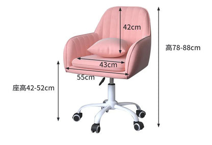 Modern Bedroom Comfortable Learning Chair Lift Swivel Office Chairs Study Room Chair Home Armrest Backrest Leisure Makeup Chair