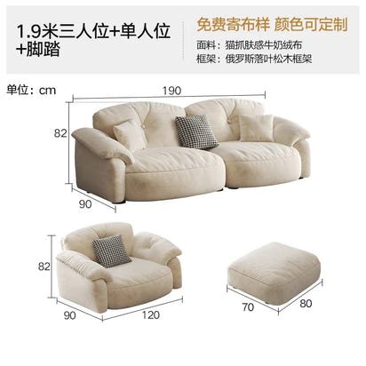 Lounge Living Room Sofas Fabric Minimalist Modern Design Sofa Elegant Comfortable Kanapy