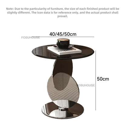 Nordic Light Luxury Coffee Tables Glass Side Table Designer Stainless Steel Corner Table Home Furniture Living Room Coffee Table