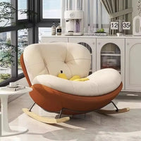 Nordic Modern Luxury Living Room Chairs Rocking Recliner Chair Lounge Sofa Single Lazy Upholstered Adult Bedroom Relax Furniture