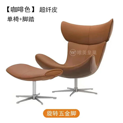 Comfortable Ergonomic Living Room Chairs Modern Leather Nordic Sofa Chairs Designer Recliner Portable Fauteuil Salon Furniture