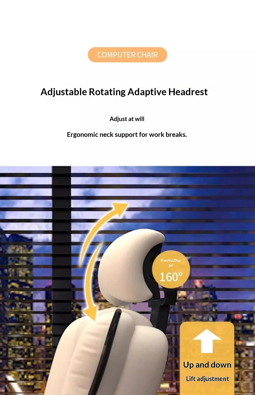 Ergonomic Office Chair Gaming High Back Computer Desk Chair Adjustable Lumbar Support Reclining Swivel Armrest Home Sillas