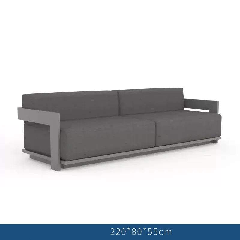 Outdoor Sofa Set Garden Furniture Lounge Furniture Sofa Outdoor Sofa Set Waterproof Aluminum Alloy Solid Wood