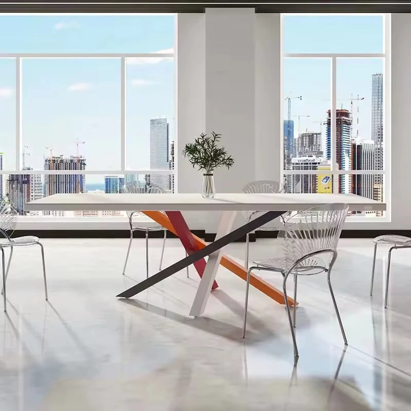 Solid wood expandable foldable modern rectangular dining table suitable for home and hotel use