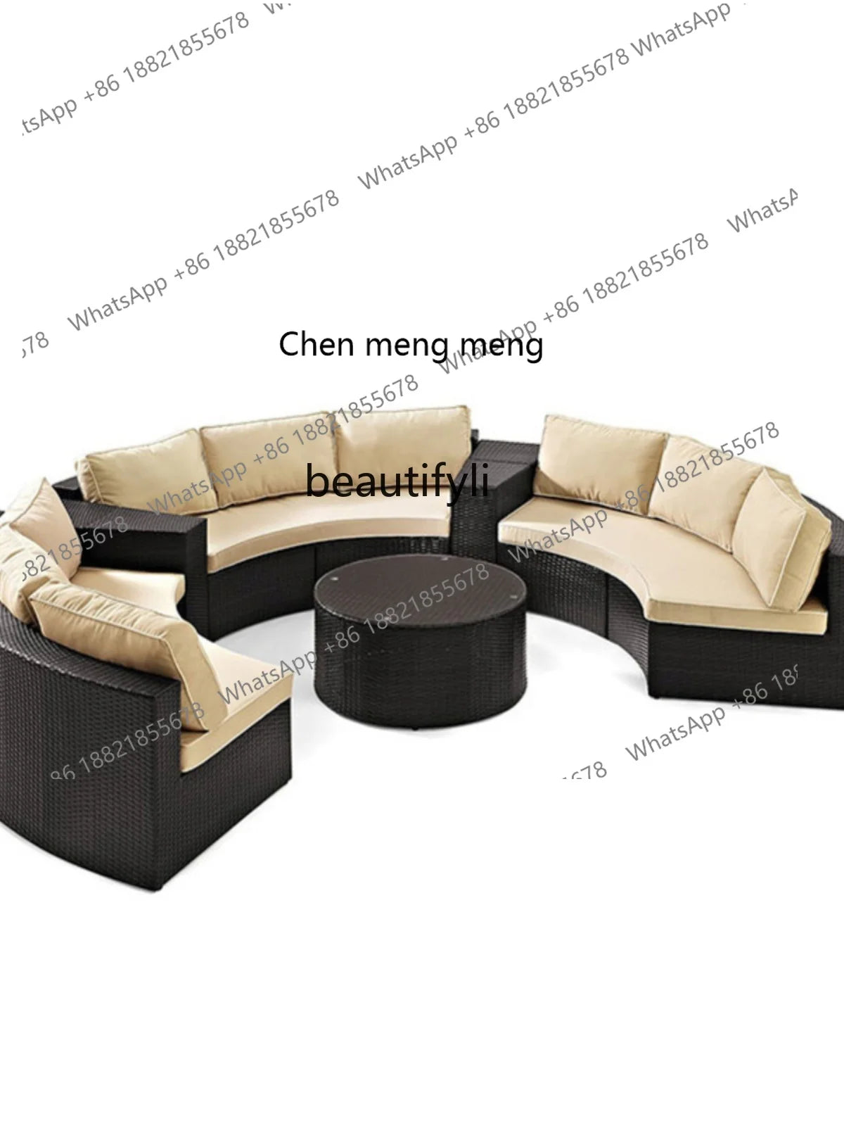 ssE1001 Outdoor Living Room Rattan Sales Office Garden Courtyard Leisure Rattan Chair Lobby Sofa Coffee Table Furniture Combinat