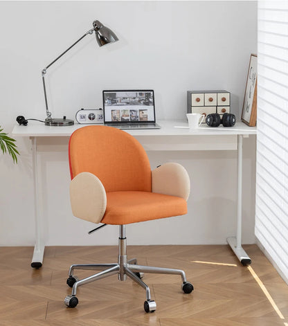 Roller Armrest Office Chair Yellow Soft Modern Study High Swivel Office Chair Ergonomic Relaxing Silla De Escritorio Furniture