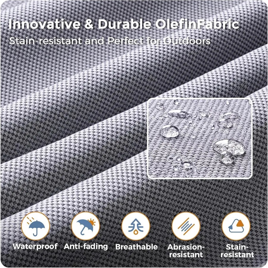 5 Pieces Outdoor Patio Conversation Set Rattan LShaped Corner Sofa Comfortable Thickening Cushions for Garden Balcony Weatherpr