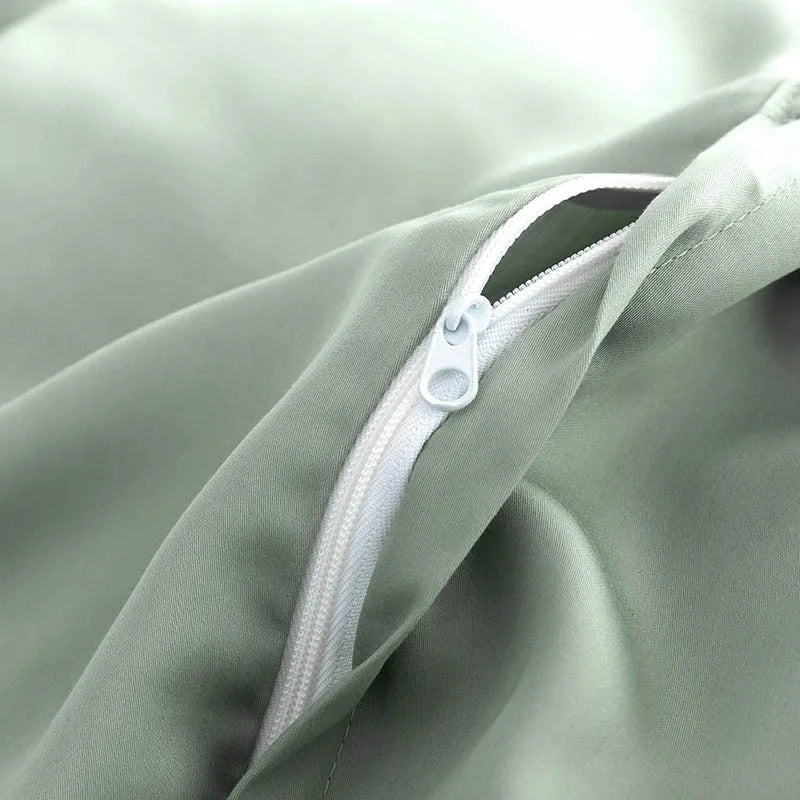 100% Mulberry Silk Bedding Set Solid Color Natural Silk Duvet Cover Set Twin King Queen Size Bed 3pcs/4pcs/5pcs Bed Sheet Set