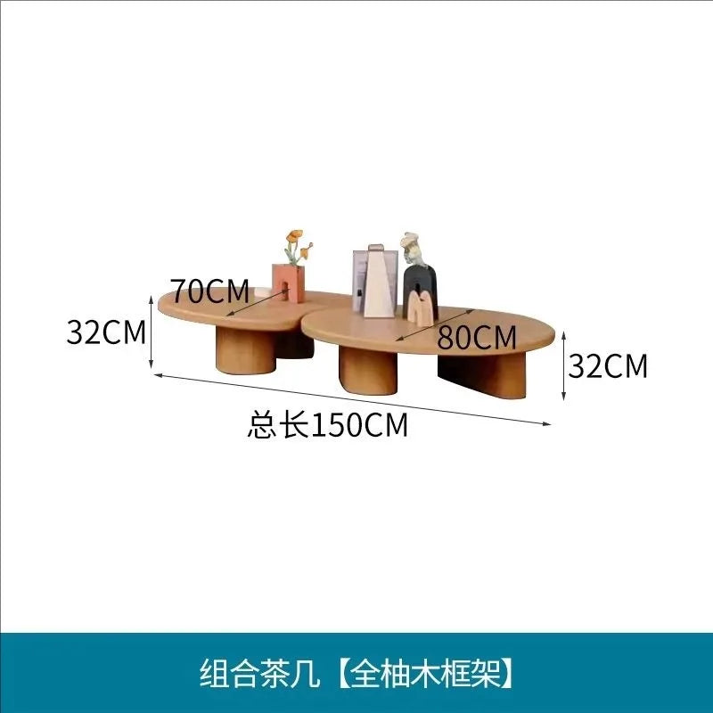 Outdoor teak courtyard Nordic style open-air famous villa anti-corrosion solid wood goose soft stone sofa