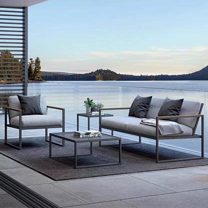 Outdoor Sofa Courtyard Garden Terrace Waterproof Sunscreen Hotel Outdoor Leisure Furniture Combination
