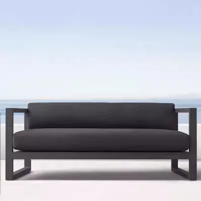 Nordic outdoor leisure sofa villa balcony wrought iron sunscreen  coffee table restaurant hotel open-air negotiation