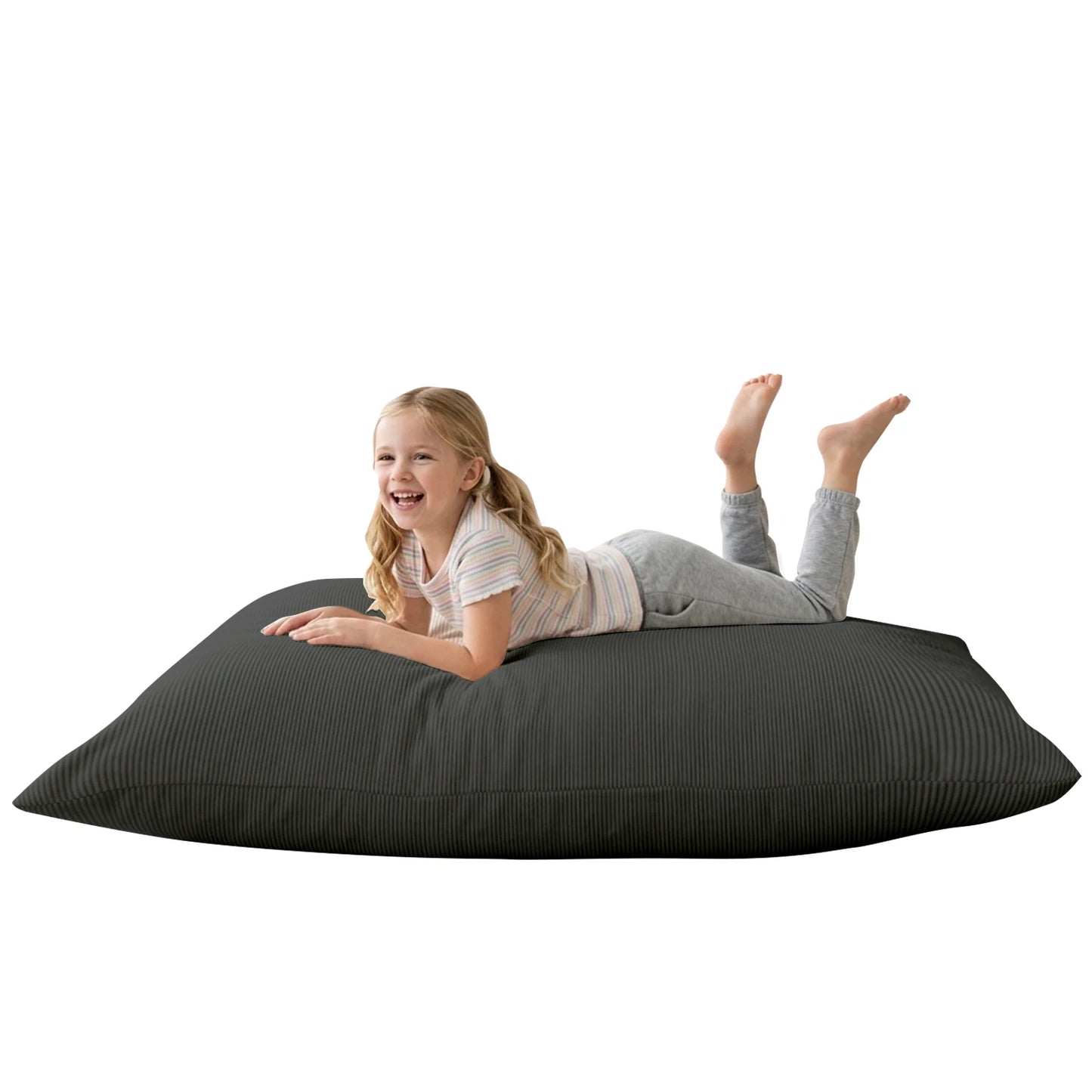 Kids Bean Bag Bed Foldable Compression Lounger Sofa Bed with Soft Removable & Washable Cover Foam-Filled Floor Lounger Chair