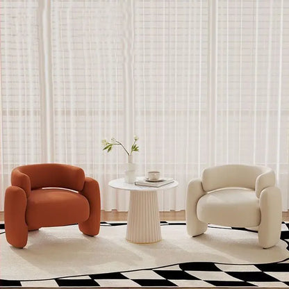 Nordic Simple Single Leisure Chair Living Room Sofa Home Fabric Recliner Bedroom Balcony Small Sofa Study Reading Sofas