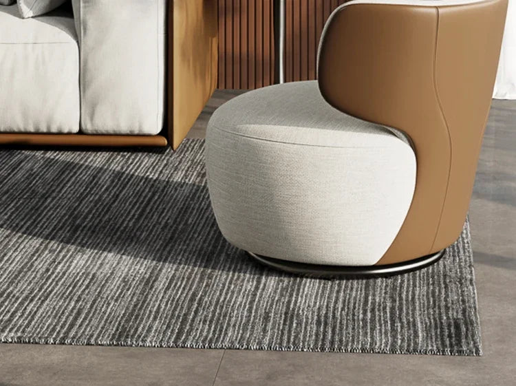 Rotating small sofa chair light luxury living room balcony simple Italian leisure chair group to discuss home use