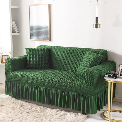 Fabric Skirt 2/3 Seater Sofa Cover 140-230cm Full Package Single Universal Elastic Sofa Slipcovers American Rustic Four Seasons